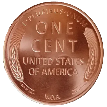 1 oz copper Round 1909-S VDB Lincoln Cent