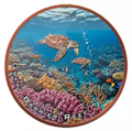 5 oz Copper Great Barrier Reef Natural Wonders with Acrylic Case