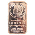 1 oz Copper Bar Morgan Dollar