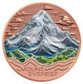 5 oz Copper Mount Everest Natural Wonders with Acrylic Case
