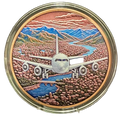 5 oz Copper Round Flight World Airline Airplane 5,000 Mintage With Acrylic Case