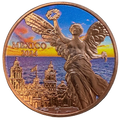 1 oz Colorized Copper Round - 2024 Mexican Libertad Sunset