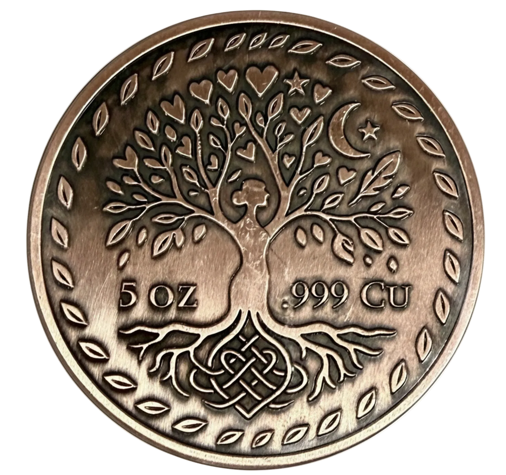 5 oz Copper Heart of Mother Nature with Acrylic Case