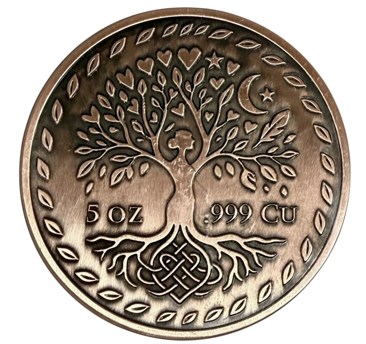 5 oz Copper Heart of Mother Nature with Acrylic Case