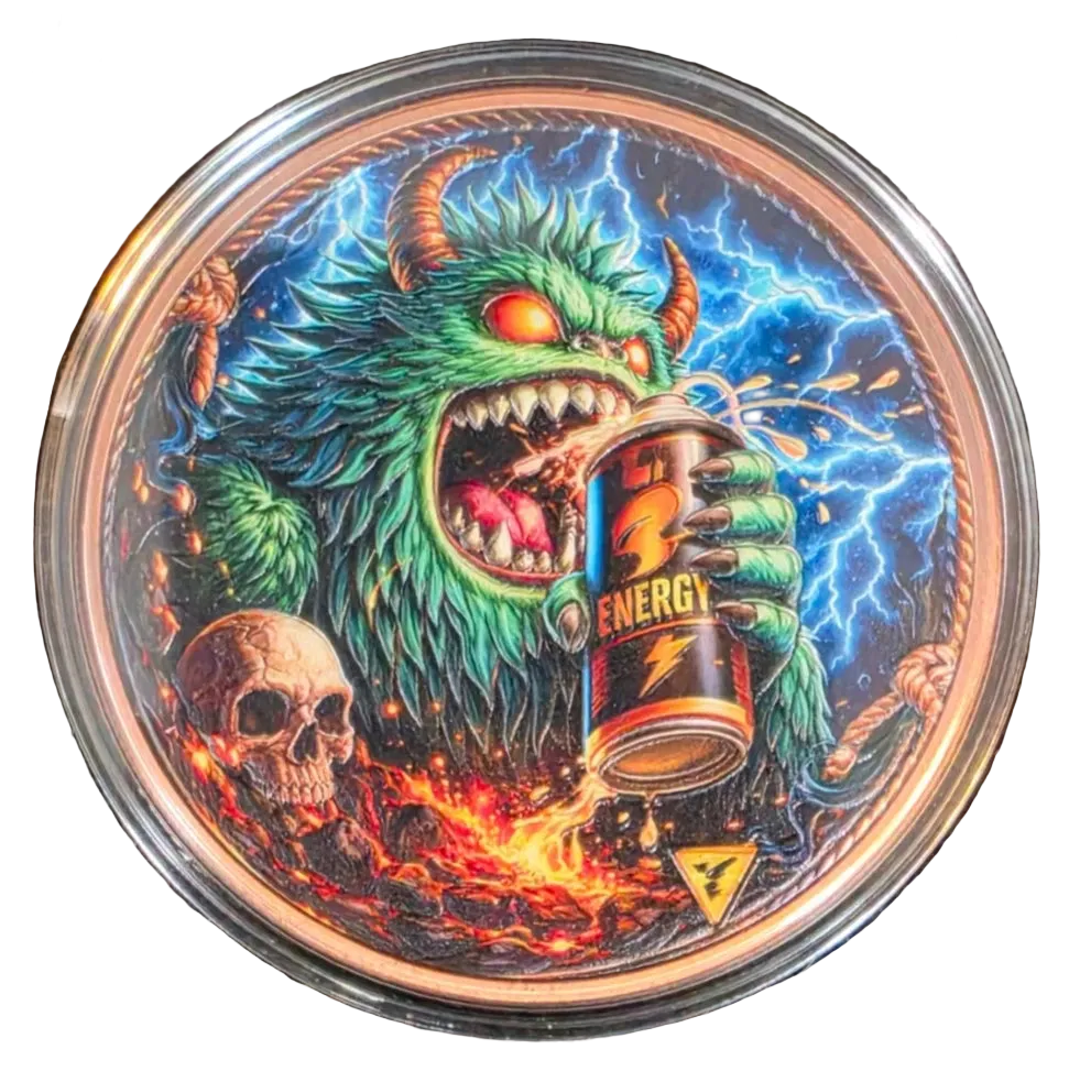 5 oz Copper - Fuel the Fury Monster Energy in Acrylic Case 5,000 Mintage