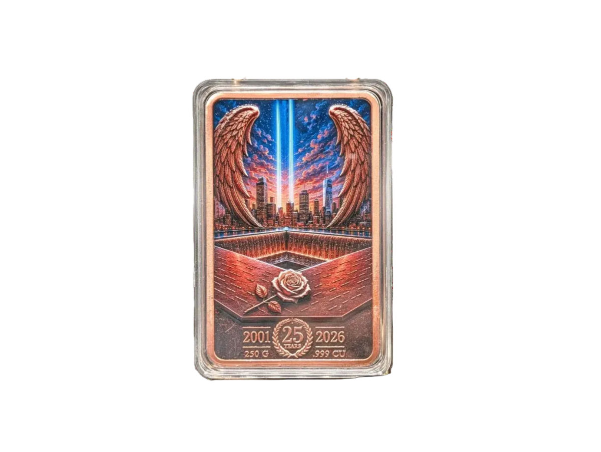 250 grams Copper Bar Never Forget 9/11 - 25 Years of Remembrance
