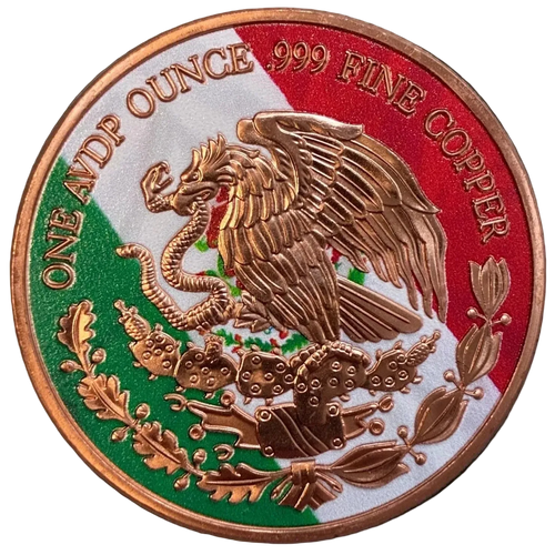 1 oz Colorized Copper Round - 2024 Mexican Libertad Sunset