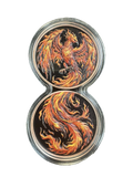 2 x 1 oz Copper Fiery Phoenix Colorized Copper Rounds (With Infinity Capsule)