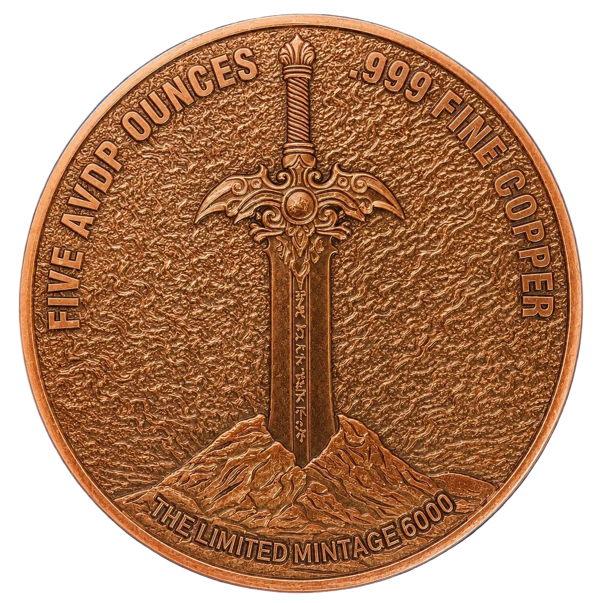 5 oz Copper Round A Hero's Journey with Capsule 6,000 Mintage
