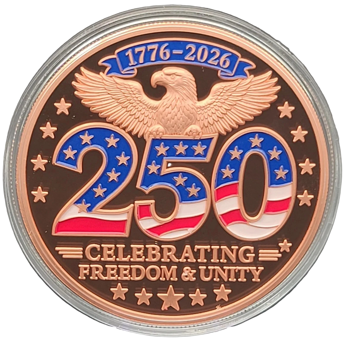 250th Anniversary Commemorative 5 Ounce High Relief Copper Round 2026 In-Capsule