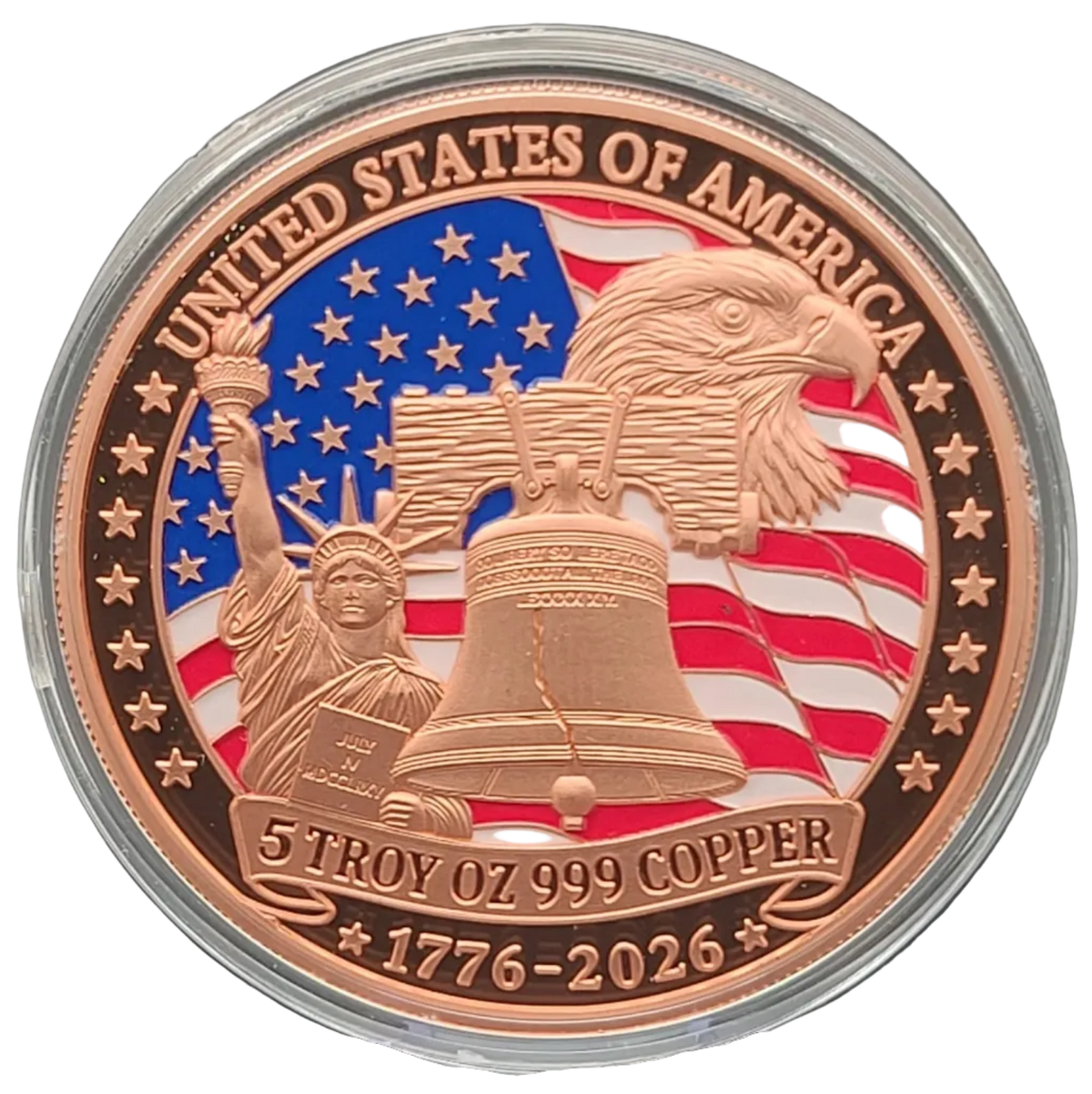250th Anniversary Commemorative 5 Ounce High Relief Copper Round 2026 In-Capsule