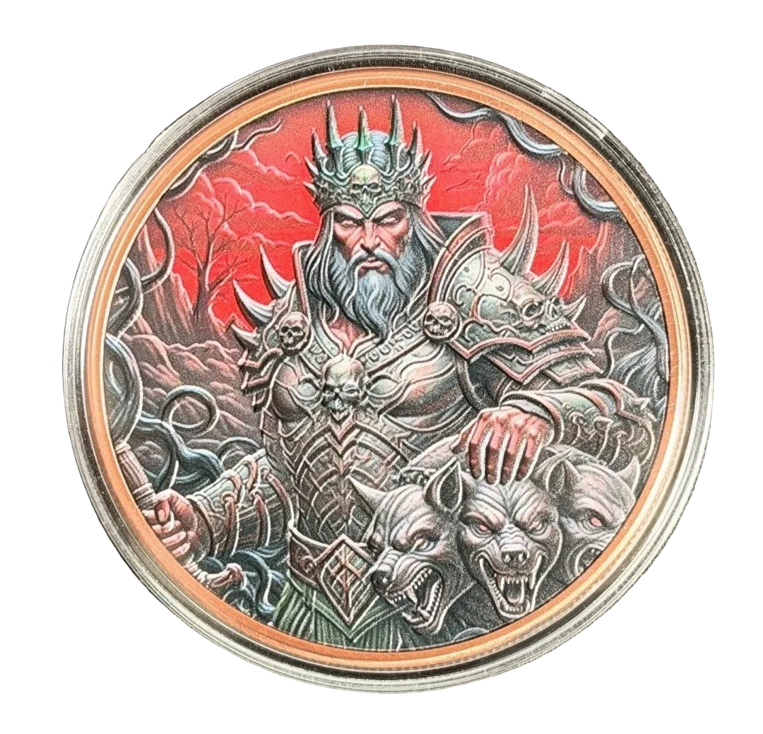 5 oz Copper Round - 2026 Liberia Cerebus Hades 5,000 Mintage With Acrylic Case